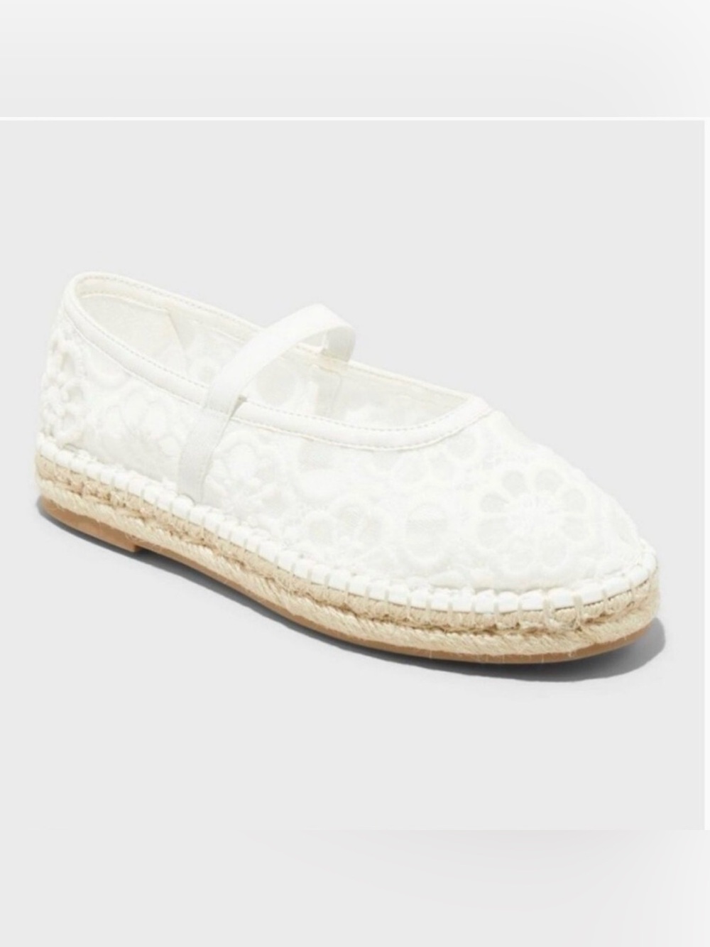 EUC Universal Thread Celia Floral Lace Mary
Jane Espadrille Flats